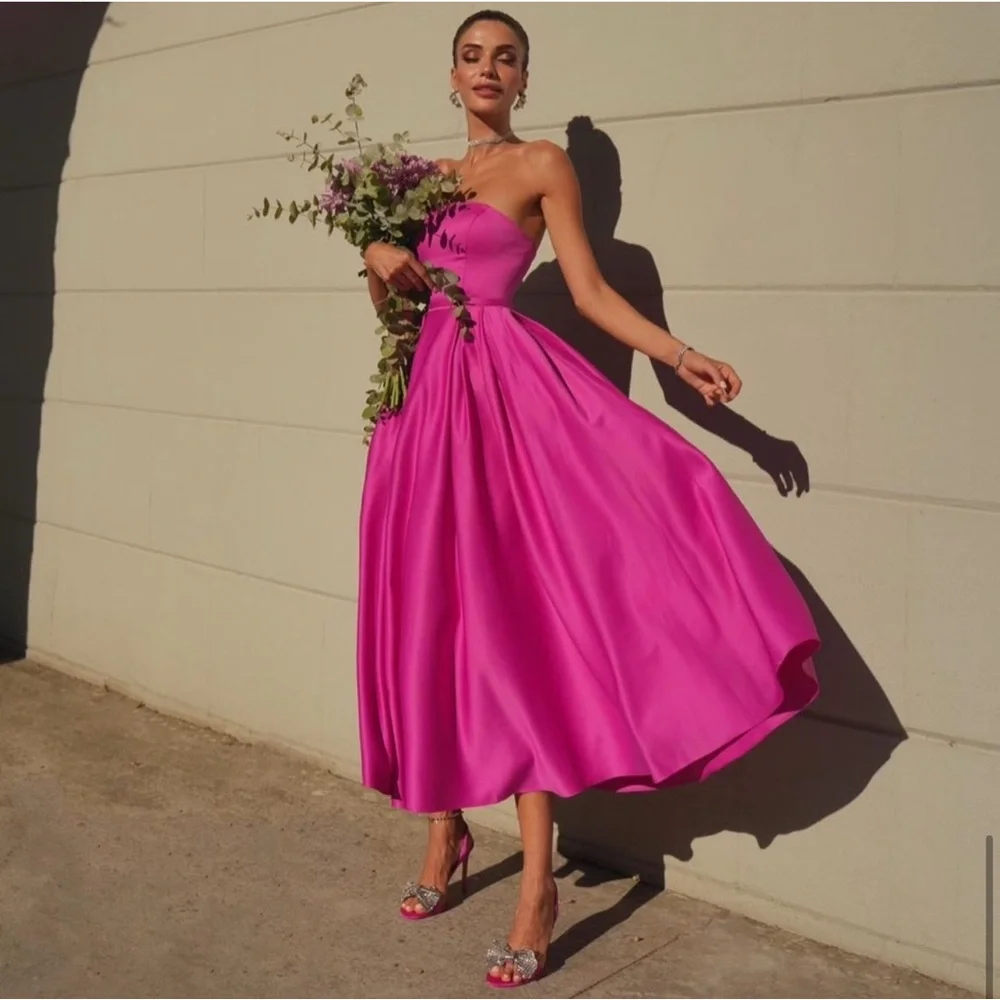 Zara Fuchsia Embellished Bow High Heel Slingbacks - Picture 11 of 13